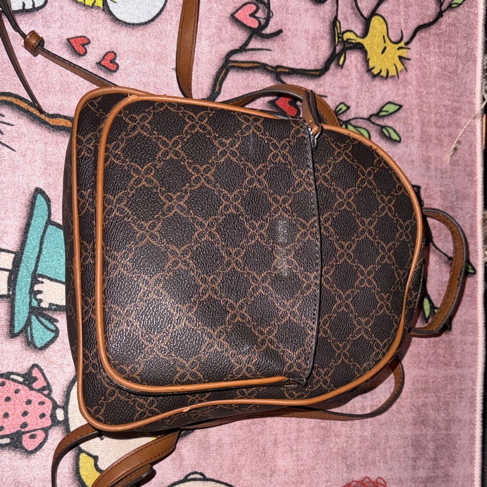 Nine West Brown Patterned Backpack - image 2